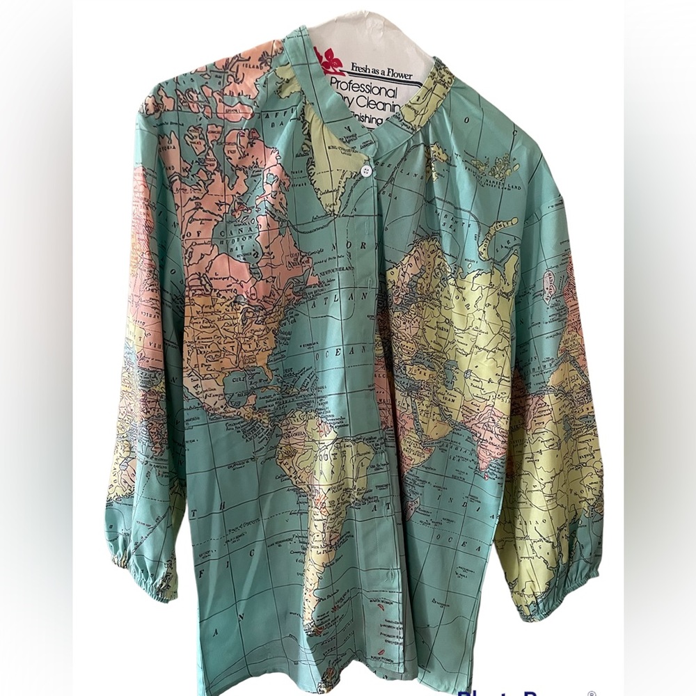 Unique map blouse
